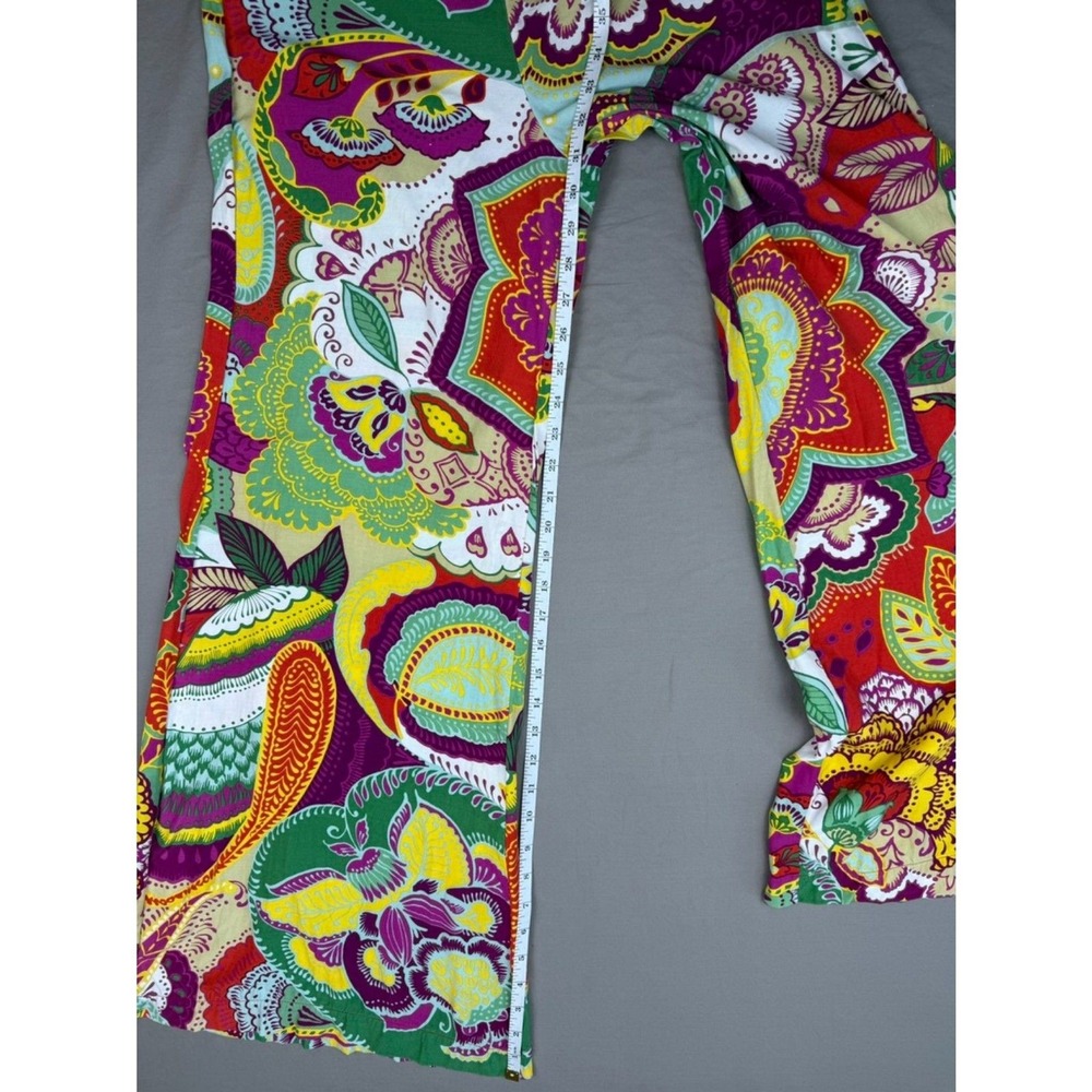 FARM Rio Scarf Print Palazzo Pants Viscose Side Zip Tailored Floral - Picture 4 of 7